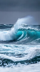 Waves crashing in the ocean
