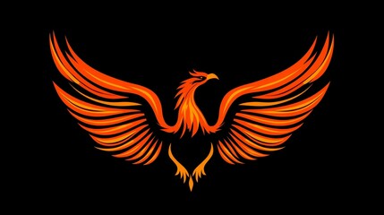 A majestic phoenix rising from the ashes with bright fiery wings, symbolizing rebirth and the transformative power of resilience.