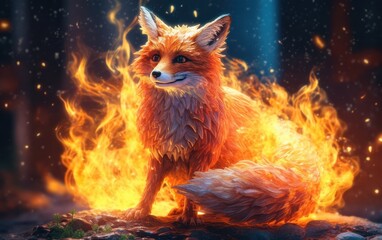 Fiery Fox: An Enchanting Creature of Fire