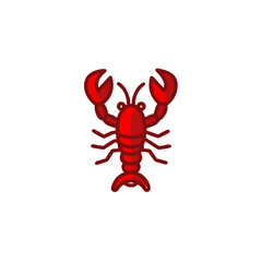 Lobster Icon, isolated on transparent background
