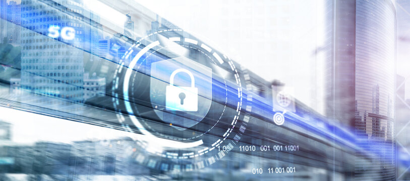 Cyber Security Encrypted Technology, Digital Information Protected Information privacy antivirus