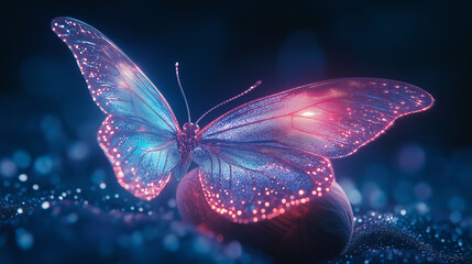 Magical Neon Butterfly: A Symbol of Transformation