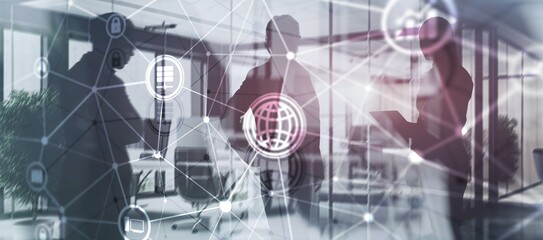 Global communication network concept. Digital transformation. Abstract background