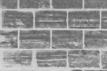 Black & White Old Textured Brick Wall Background