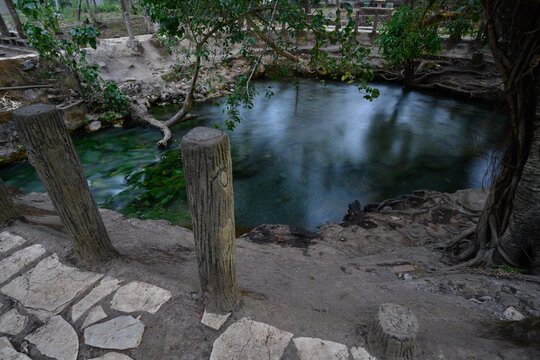 Soa Hot Spring Pool or Pond in Mengeruda, Flores, Indonesia Containing Thermal Water