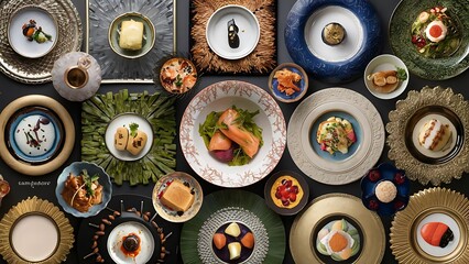 Fototapeta premium Frame material for various dishes