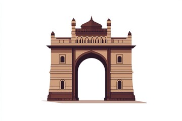 Fototapeta premium Vector illustration of a historical archway structure