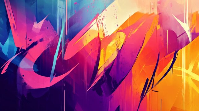 A lively street art gradient background.featuring vibrant and bold colors.highlighting creativity and urban culture.Ideal for street art promotions, urban events, and contemporary designs