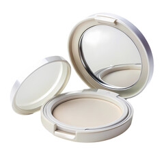 Powder box with makeup mirror