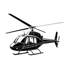 Chopper silhouette, helicopter silhouette