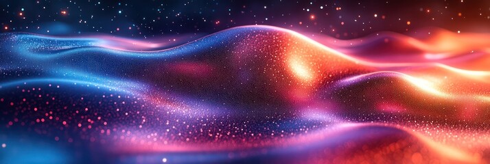 Fototapeta premium Cosmic Waves: A Symphony of Celestial Hues