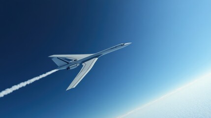 Sleek Supersonic Jet in Elegant Flight Against a Clear Sky