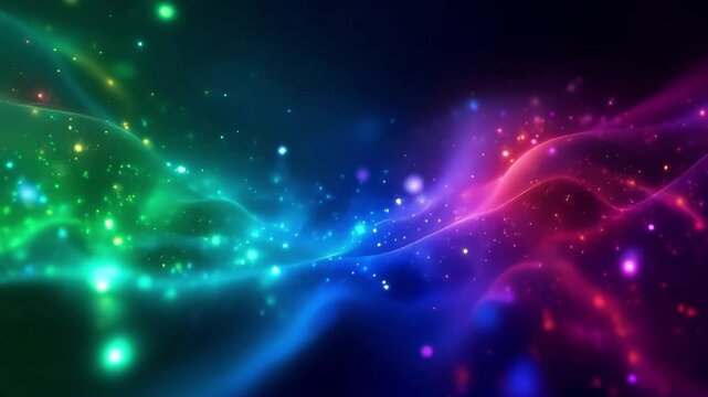 Vibrant Colorful Abstract Particle Background Loop