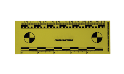 crime scene forensic ruler on transparent background