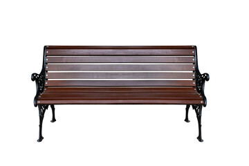 park bench isolated on white background. outdoor furniture