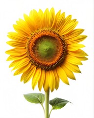 Fototapeta premium Sunflower isolated on white.