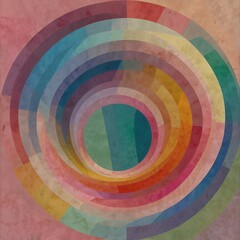 Obraz premium Large circle in pastel colours