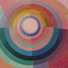Obraz premium Large circle in pastel colours