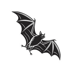 halloween bat silhouette vector art 