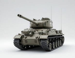 Detailed Model of a Military Tank, Ideal for War Enthusiasts