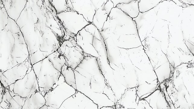 Close-up of a white marble surface with grey veins.