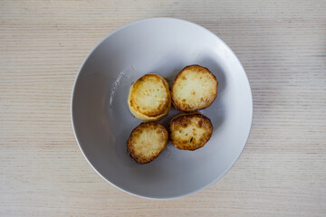 A plate of delicious fondant potatoes.