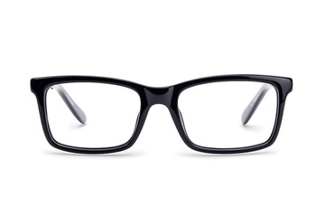 Fototapeta premium Classic, black-rimmed eyeglasses mock up isolated on white background