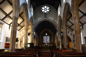 Obraz premium Interior of St. Andrew's Church in Castle Combe, Wiltshire, England