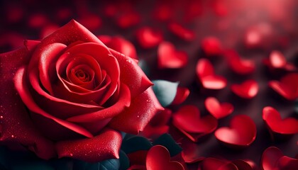 red rose background happy valentine's day 