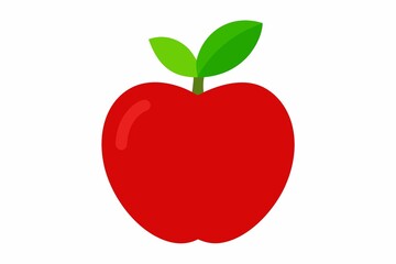 red apple with leaf