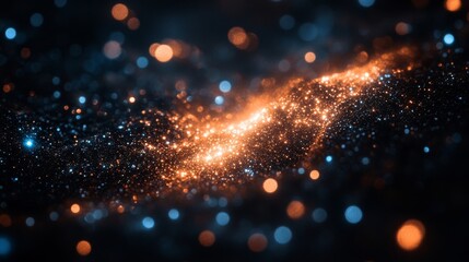 Fototapeta premium Abstract Sparkle: A Galaxy of Shimmering Lights