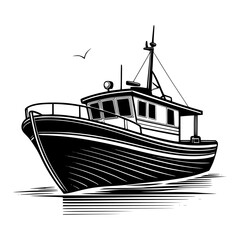 Naklejka premium Modern boat 