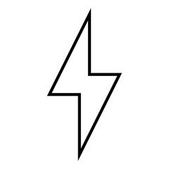 Thunder Bolt Electricity Sign Strokes Symbol Vector Illustration