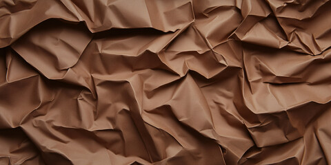 Obraz premium Beige brown Paper Texture background mocha mousse color. Crumpled banner white paper abstract shape background with space paper for text 