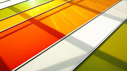 Abstract Colorful Stripes Background with Shadows, Geometric Design, Vibrant Hues