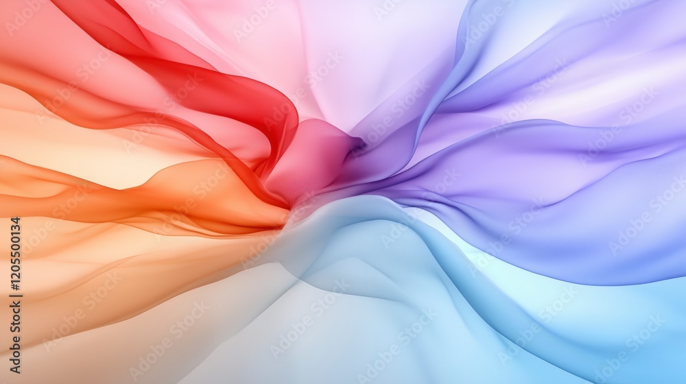 Aufkleber a colorful piece of fabric with a rainbow pattern. the colors are bright and vibrant, creating a sen