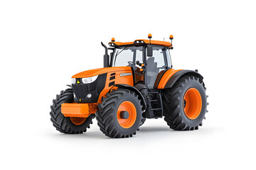 Obraz premium Big agricultural tractor isolated on a white background