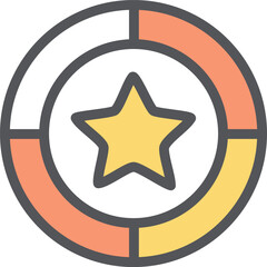 medallion icon. Flat design style2.eps, medallion icon. Flat design style1