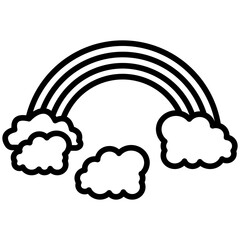 Rainbow Line Icon Style