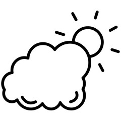 Weather App Line Icon Style