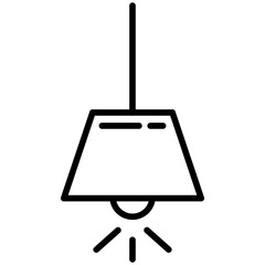 Hang Lamp Line Icon Style