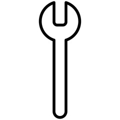 Wrench Line Icon Style