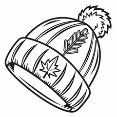 warm hat Black vector illustration