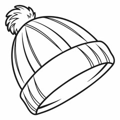 warm hat Black vector illustration