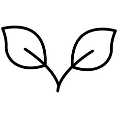 Leaf Line Icon Style