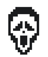 Obraz premium pixel scream ghost