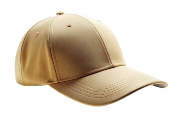 Fototapeta premium Stylish Beige Baseball Cap Silhouette - Sun Protection & Casual Wear