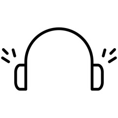 Earmuffs Line Icon Style