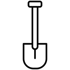 Shovel Line Icon Style