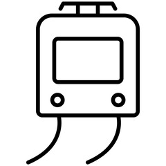 Tram Line Icon Style